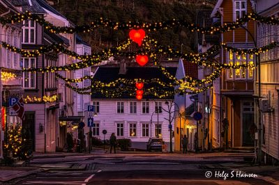 Julebelysning i Torvgaten.
Keywords: Farsund